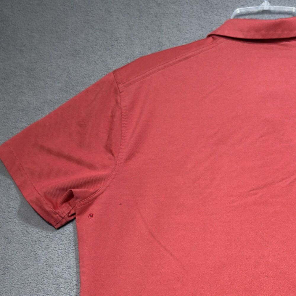 Nike Dri-Fit Golf Polo Shirt Mens M Heather Red Standard Fit SS Pocket Logo - Picture 4 of 9